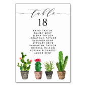 Boho Potten Succulenten en Cactus Trouwzitting Kaart (Achterkant)