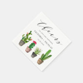 Boho Potten Succulenten en Cactus Zomerbruiloft Servet (Hoek)