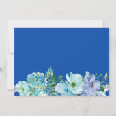 Boho Prachtige sapphire Blue Floral slaat de datum Save The Date (Achterkant)