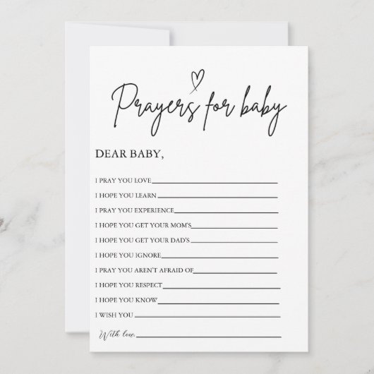 Boho Prayers voor Baby Well Wensen voor Baby showe Kaart (Voorkant)