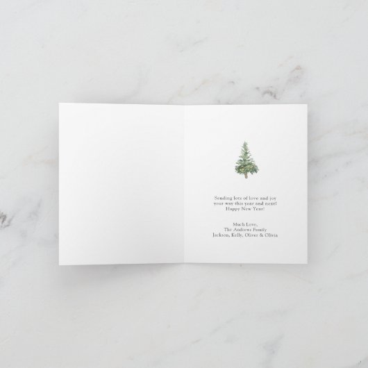 Boho Prettige feestdagen Waterverf Tree Non-Photo  (Binnen)