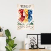 Boho Primaire Kleuren Poster (Thuiskantoor)