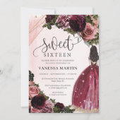 Boho Princess met bruine jurk met gouden lijst Kaart (Voorkant)