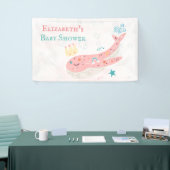 Boho Princess Whale Girl Baby shower Spandoek (Beurs)
