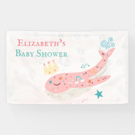 Boho Princess Whale Girl Baby shower Spandoek