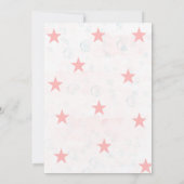 Boho Princess Whale Girl Baby Shower-uitnodigingen (Achterkant)