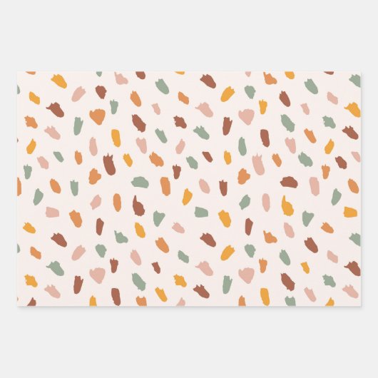 Boho Print Doodle Shapes Happy Colours Patterns Inpakpapier Vel (Voorkant 3)