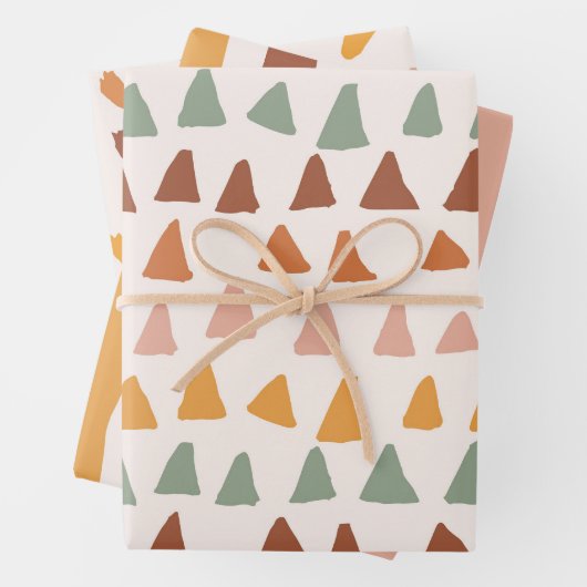 Boho Print Doodle Shapes Happy Colours Patterns Inpakpapier Vel (In situ)