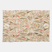 Boho Print met Retro Monogram Theedoek (Horizontaal)