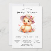 Boho Printable Duck Baby shower Kaart (Voorkant)