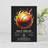 Boho Printable Fun Basketbal Verjaardag Kaart (Staand voorkant)