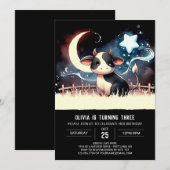 Boho Printable Koe Verjaardag Kaart (Voorkant / Achterkant)