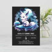 Boho Printable Wolf Verjaardag Kaart (Staand voorkant)