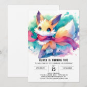 Boho Printbare Vos Verjaardag Kaart (Voorkant / Achterkant)