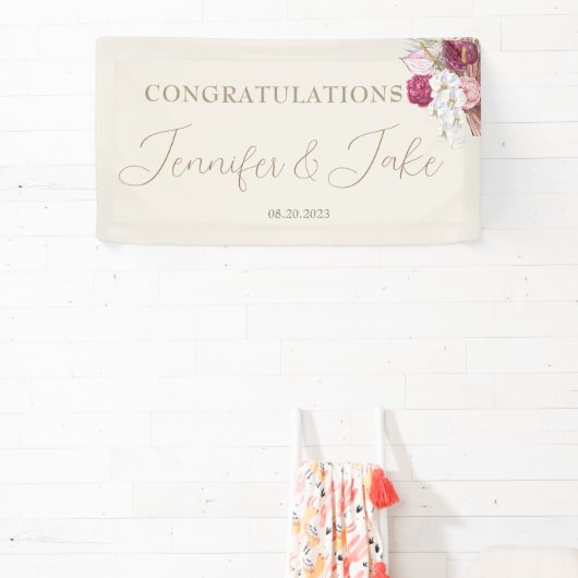Boho Proficiat Bruiloft Banner Decoratie (Insitu)