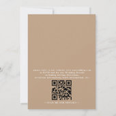 Boho Protea Pampas Gras Rustieke QR Code Trouwen Kaart (Achterkant)