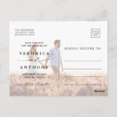 Boho Protea Pampas Grass Blush Save the Date Photo Briefkaart (Achterkant)