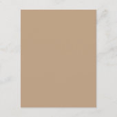 Boho Protea Pampas Grass Floral Wedding Details Informatiekaartje (Achterkant)