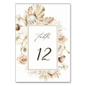 Boho Protea Pampas Grass Floral Wedding Kaart (Voorkant)