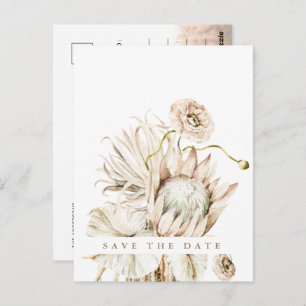 Boho Protea Pampas Grass Save the Date Photo Postc Briefkaart