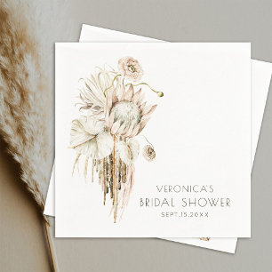 Boho Protea Pampas Grass Vrijgezellenfeest Servet