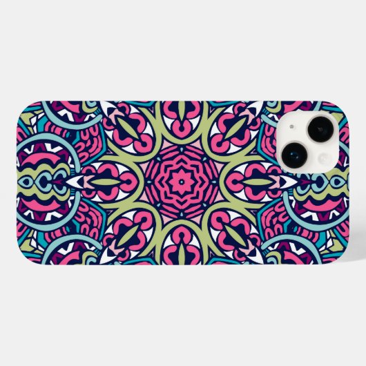 Boho Psychedelic Tribal iPhone Case (Achterkant (horizontaal))