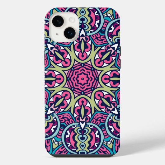 Boho Psychedelic Tribal iPhone Case Hoesje (Achterkant)