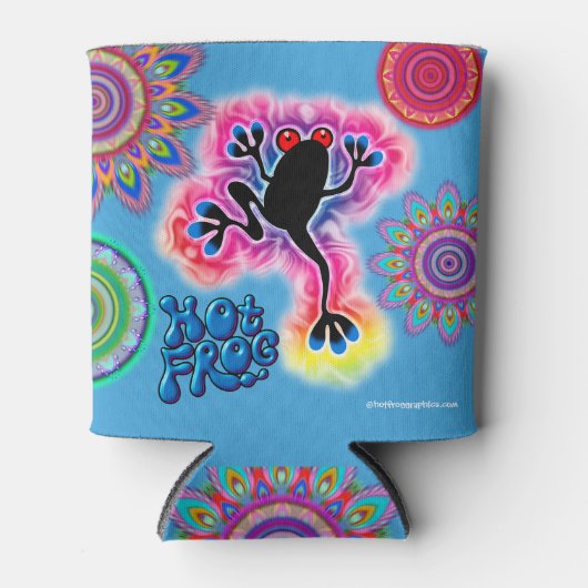 Boho psychedelische hete kikker koelbox blikjeskoeler (Voorkant)