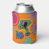 Boho psychedelische kikker koelbox blikjeskoeler (Blikje Achterkant)