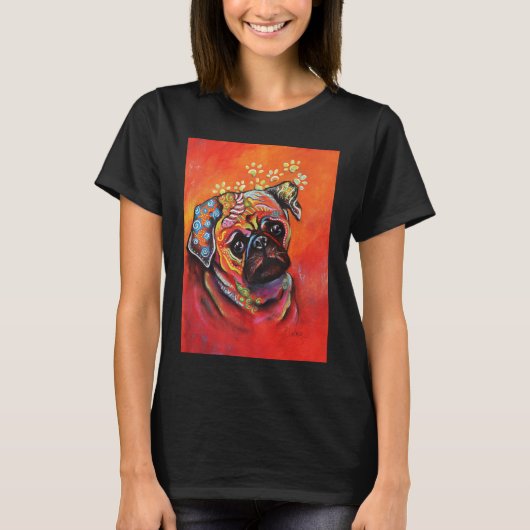 Boho Pug Classic T-Shirt 677 (Voorkant)