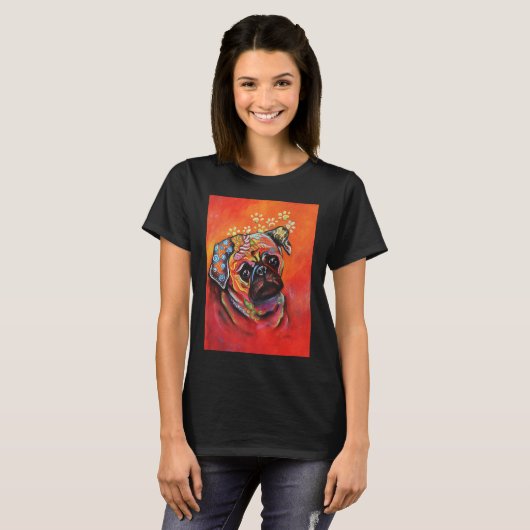 Boho Pug Classic T-Shirt 677 (Voorkant volledig)