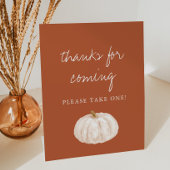 Boho Pumpkin Baby shower Bedankt voor Coming Reclamebord Met Voetstuk