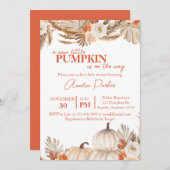 Boho Pumpkin Baby shower-uitnodiging Kaart (Voorkant / Achterkant)