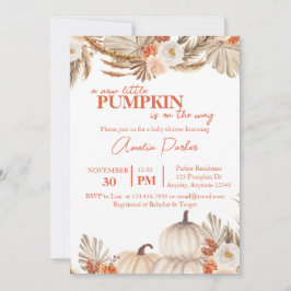 Boho Pumpkin Baby shower-uitnodiging Kaart
