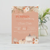 Boho Pumpkin Baby shower-uitnodiging Kaart (Staand voorkant)