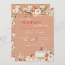 Boho Pumpkin Baby shower-uitnodiging