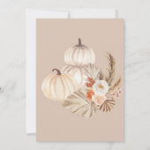 Boho Pumpkin Baby shower-uitnodiging Kaart (Achterkant)