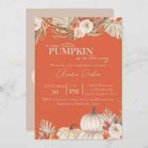 Boho Pumpkin Baby shower-uitnodiging