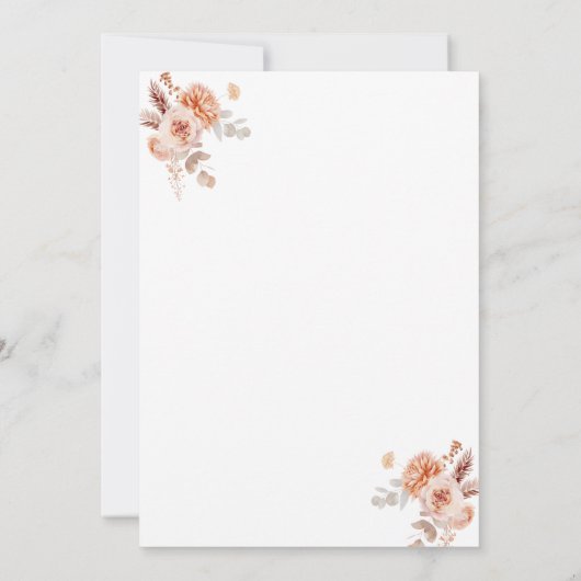 Boho Pumpkin Babykleding Geslacht onthullen Kaart (Achterkant)