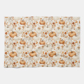 Boho Pumpkin Doodle Herfst Naadloos Theedoek (Horizontaal)