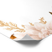 Boho Pumpkin Floral Herfst Baby shower Welkom Poster (Hoek)