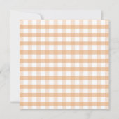 Boho Pumpkin Gingham Herfst in liefde Baby shower Kaart (Achterkant)