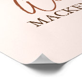 Boho Pumpkin Girl Herfst Baby shower Welkom Poster (Hoek)