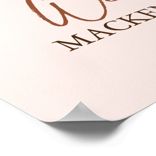 Boho Pumpkin Girl Herfst Baby shower Welkom Poster (Hoek)