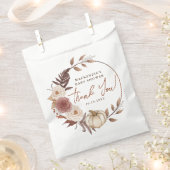 Boho Pumpkin Herfst Autumn Floral Girl Baby shower Bedankzakje (Geknipt)