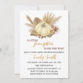 Boho Pumpkin Herfst Baby shower Uitnodiging (Voorkant)