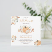 Boho Pumpkin Herfst Harvest Party, Herfst Gemeensc Kaart (Staand voorkant)