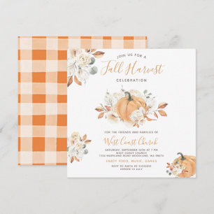 Boho Pumpkin Herfst Harvest Party, Herfst Gemeensc Kaart