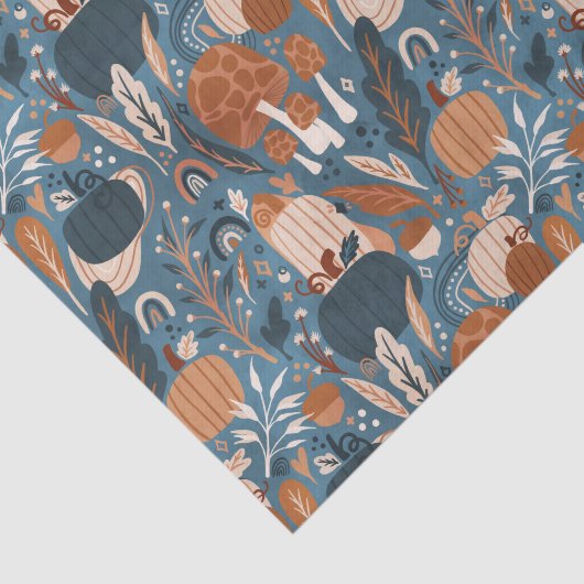Boho Pumpkin Herfst Tissuepapier (Detail)