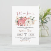 Boho Pumpkin-Herfst uit liefde voor Engagement Par Kaart (Staand voorkant)